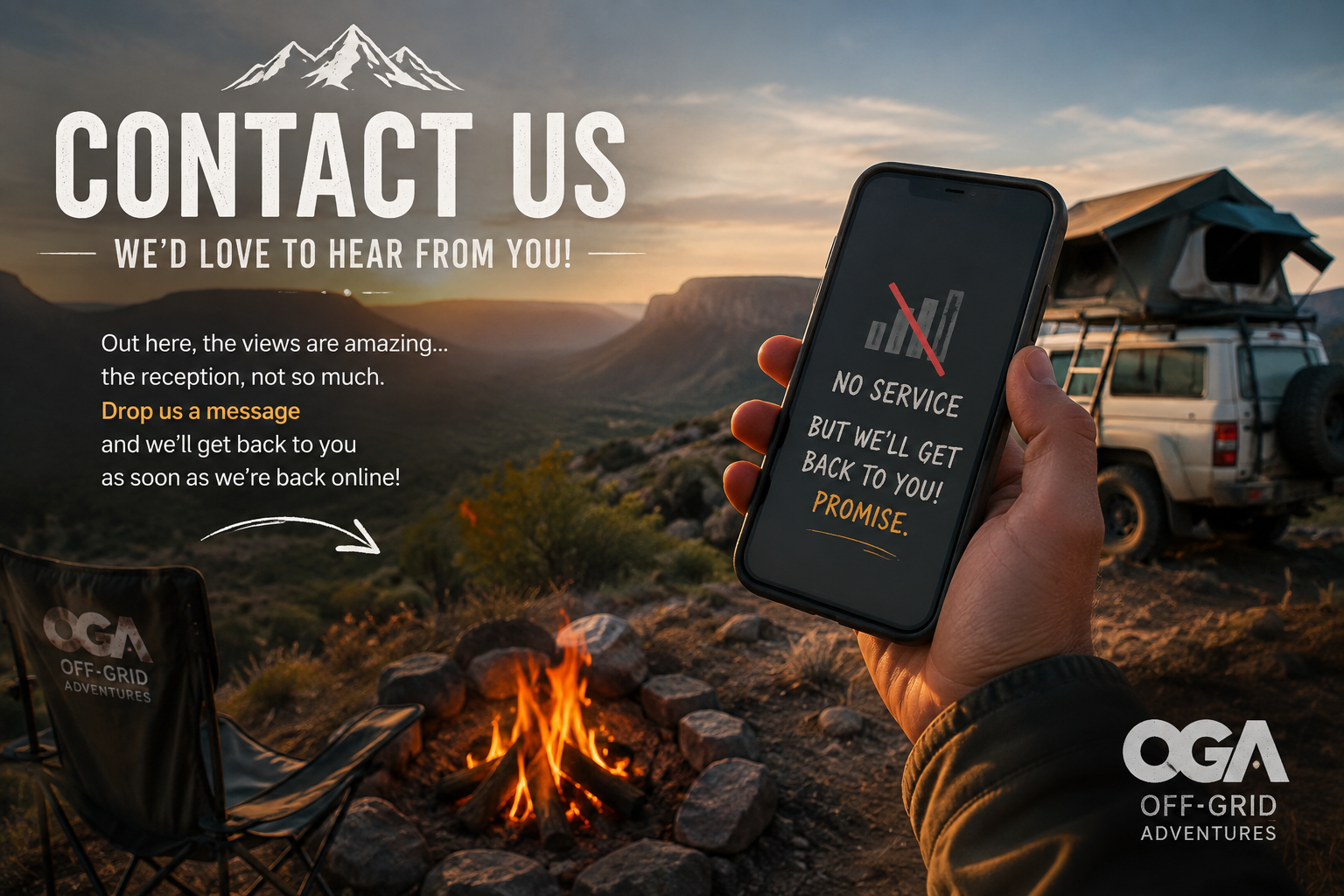 Contact Off-Grid Adventures for accommodation, 4x4 routes and adventure enquiries